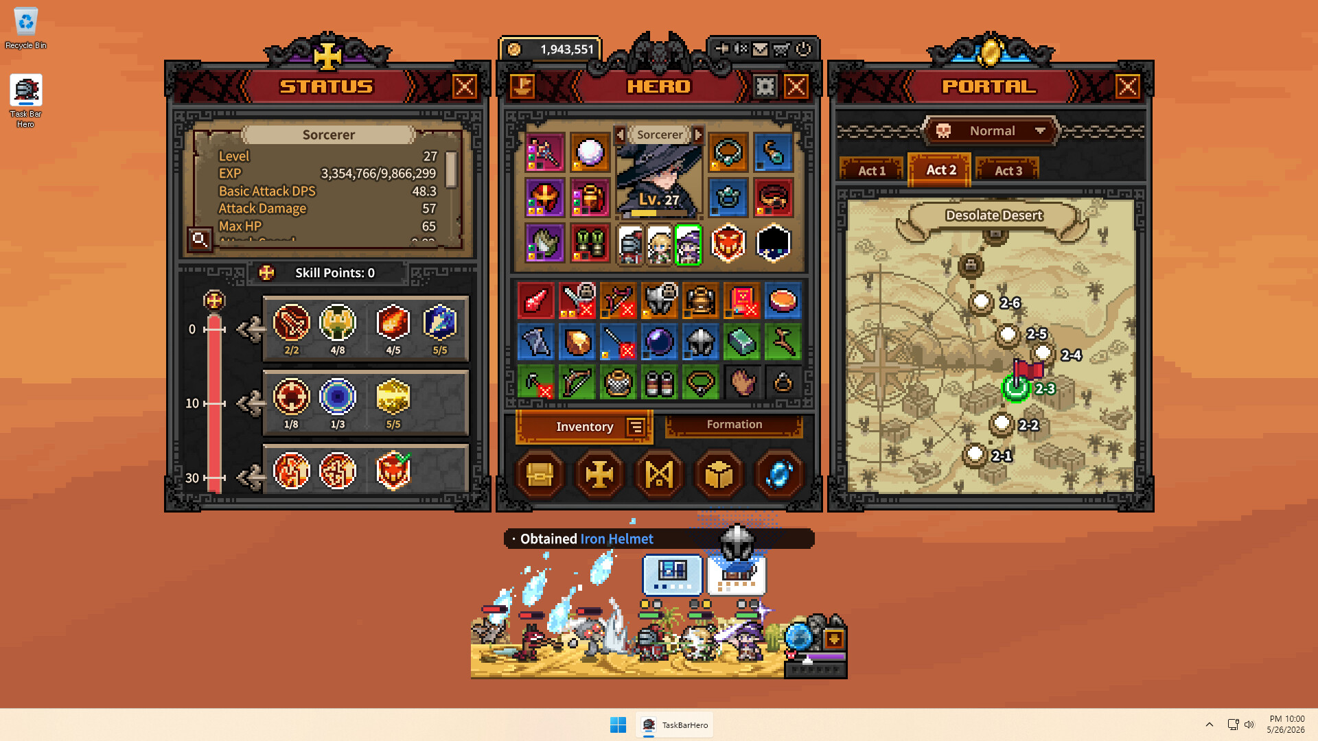 TBH: Task Bar Hero screenshot